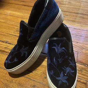 Kenneth Cole velvet sneakers